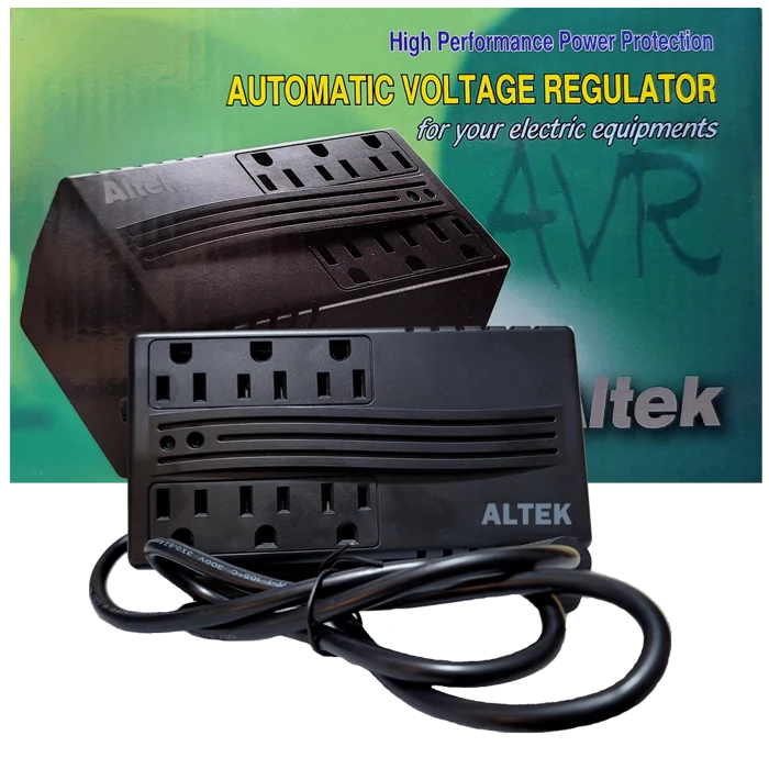 REGULADOR DE VOLTAJE + ALTEK + 2000VA – 1000W + 6 TOMAS + PARA COMPUTADOR