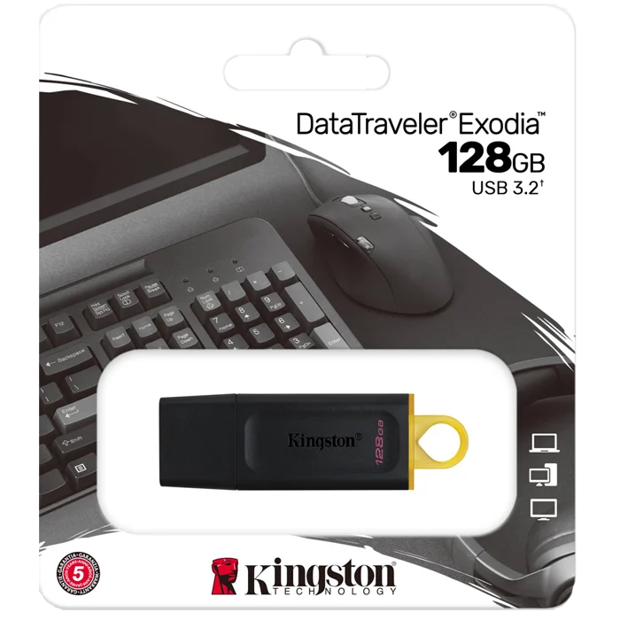 FLASH MEMORY 128GB KINGSTON + DATATRAVELER + USB 3.2