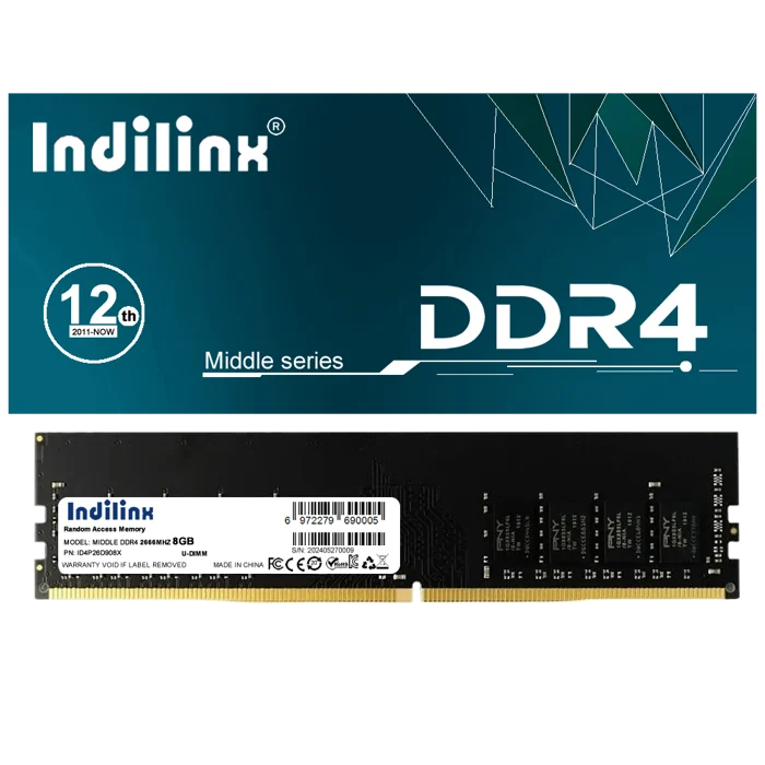 MEMORIA RAM DDR4 8GB INDILINX + 2666MHZ + PC-21300