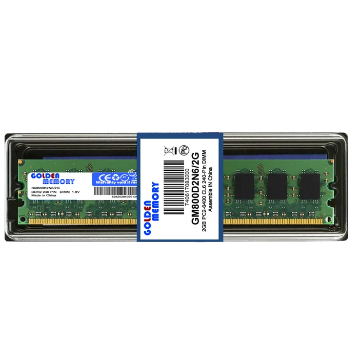 MEMORIA RAM DDR2 2GB GOLDEN + 800MHZ + PC-6400